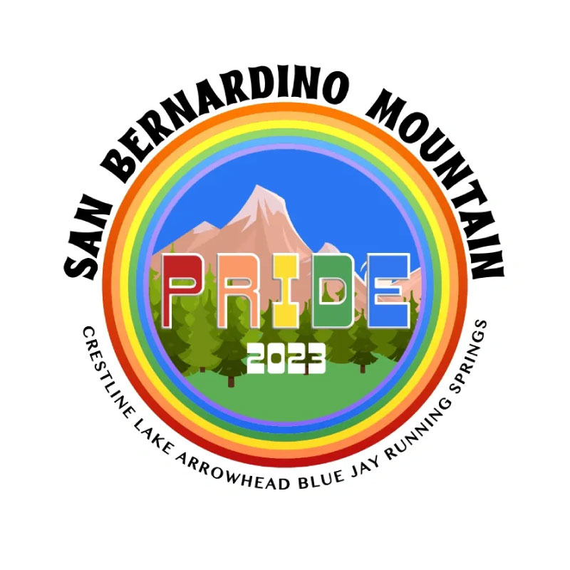 san bernardino mountains lgbtq+ pride logo