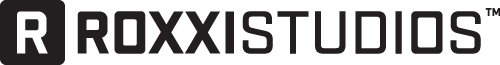 roxxistudios official logo 2023 tm black