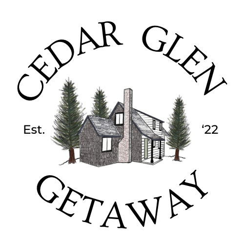 cedar glen getaway rental cabin logo
